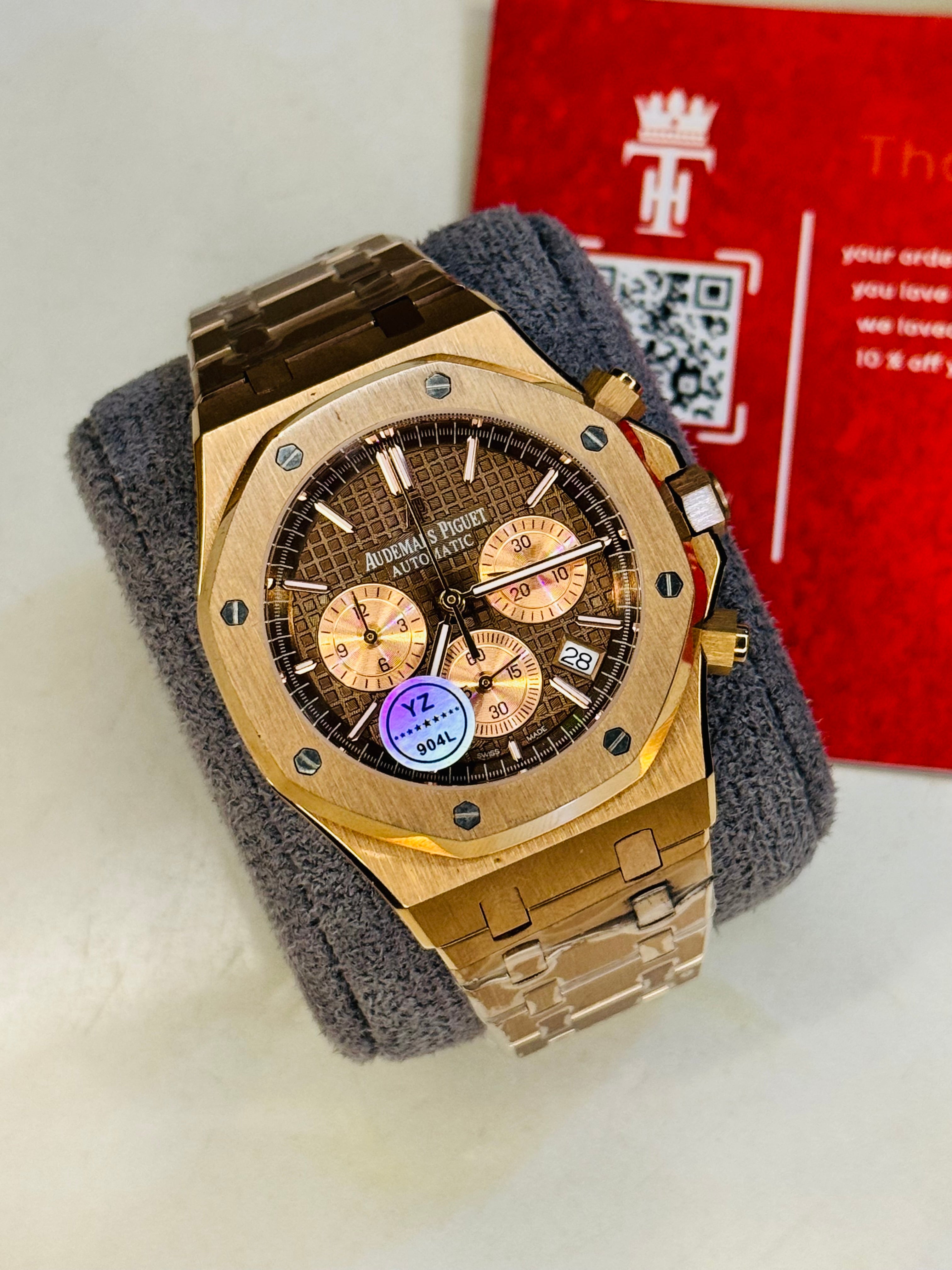AP Super Clone Rose Champagne Royal Oak Chronograph Watch