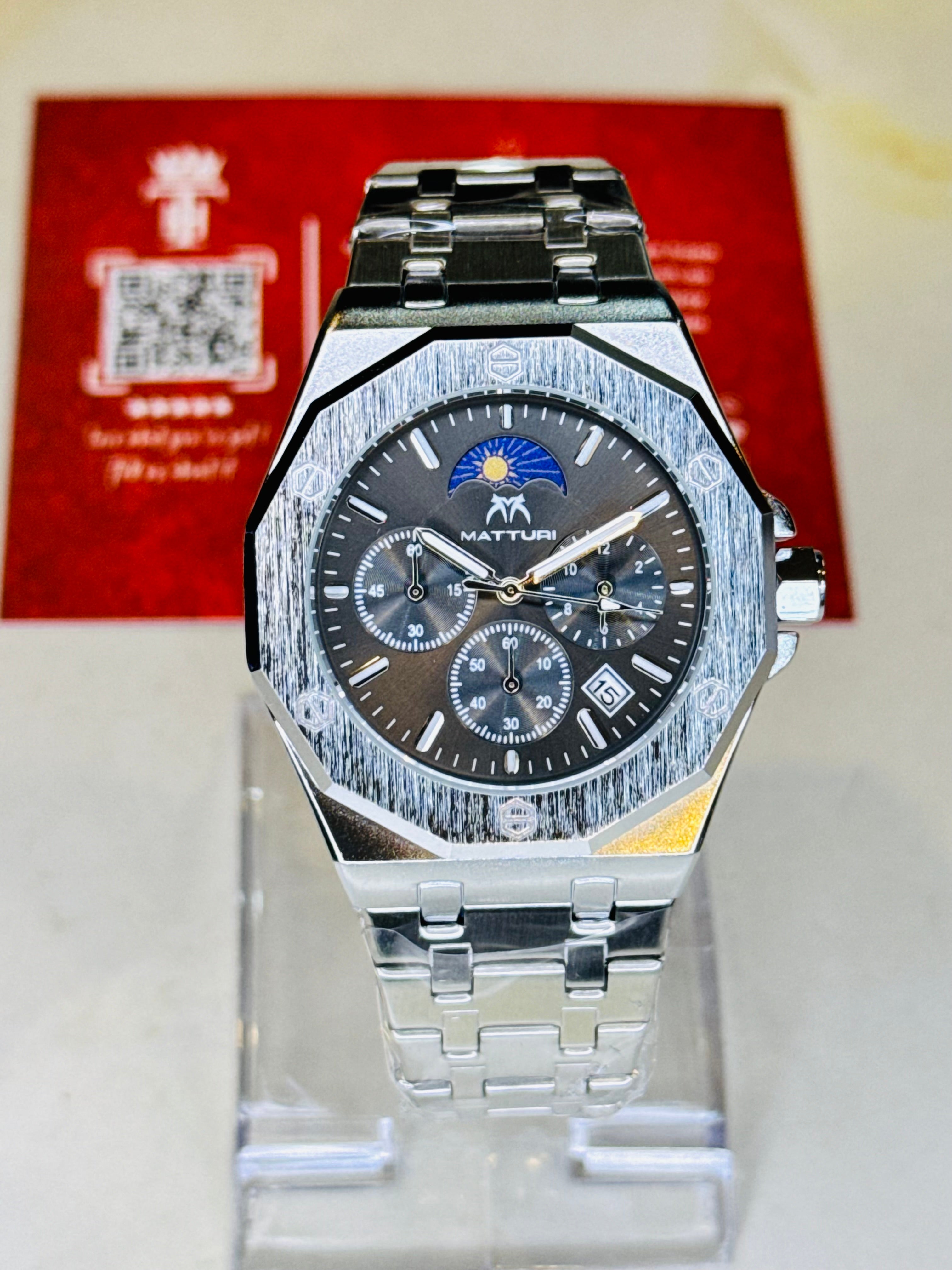 Royal Oak Silver Grey Chronograph Waterproof Watch