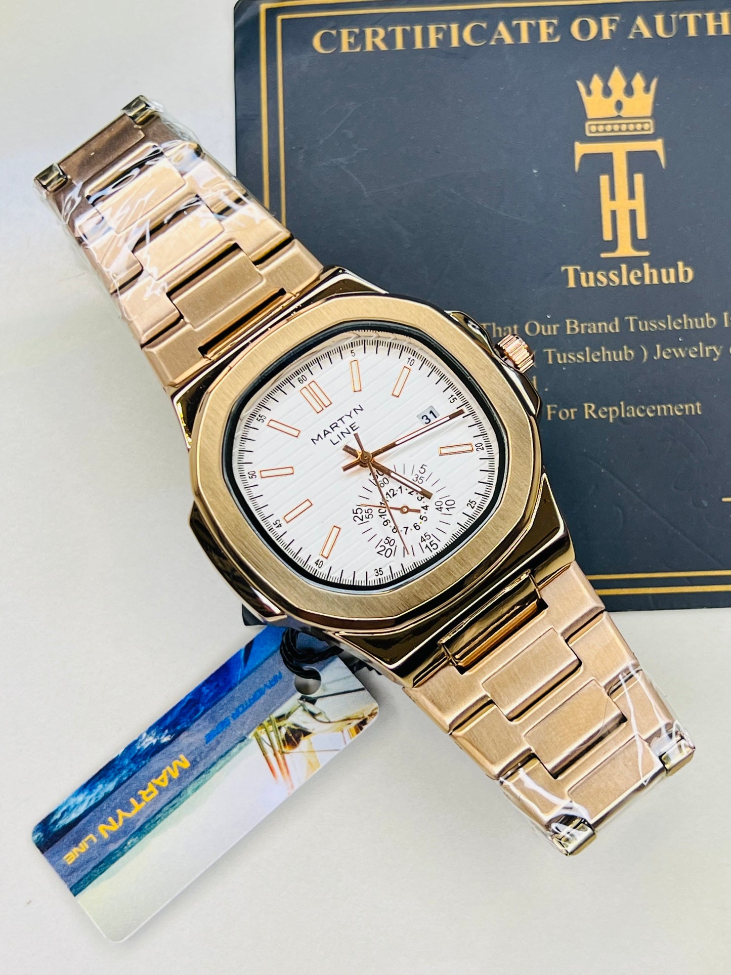 Rose gold White Martyn Nautilus Watch
