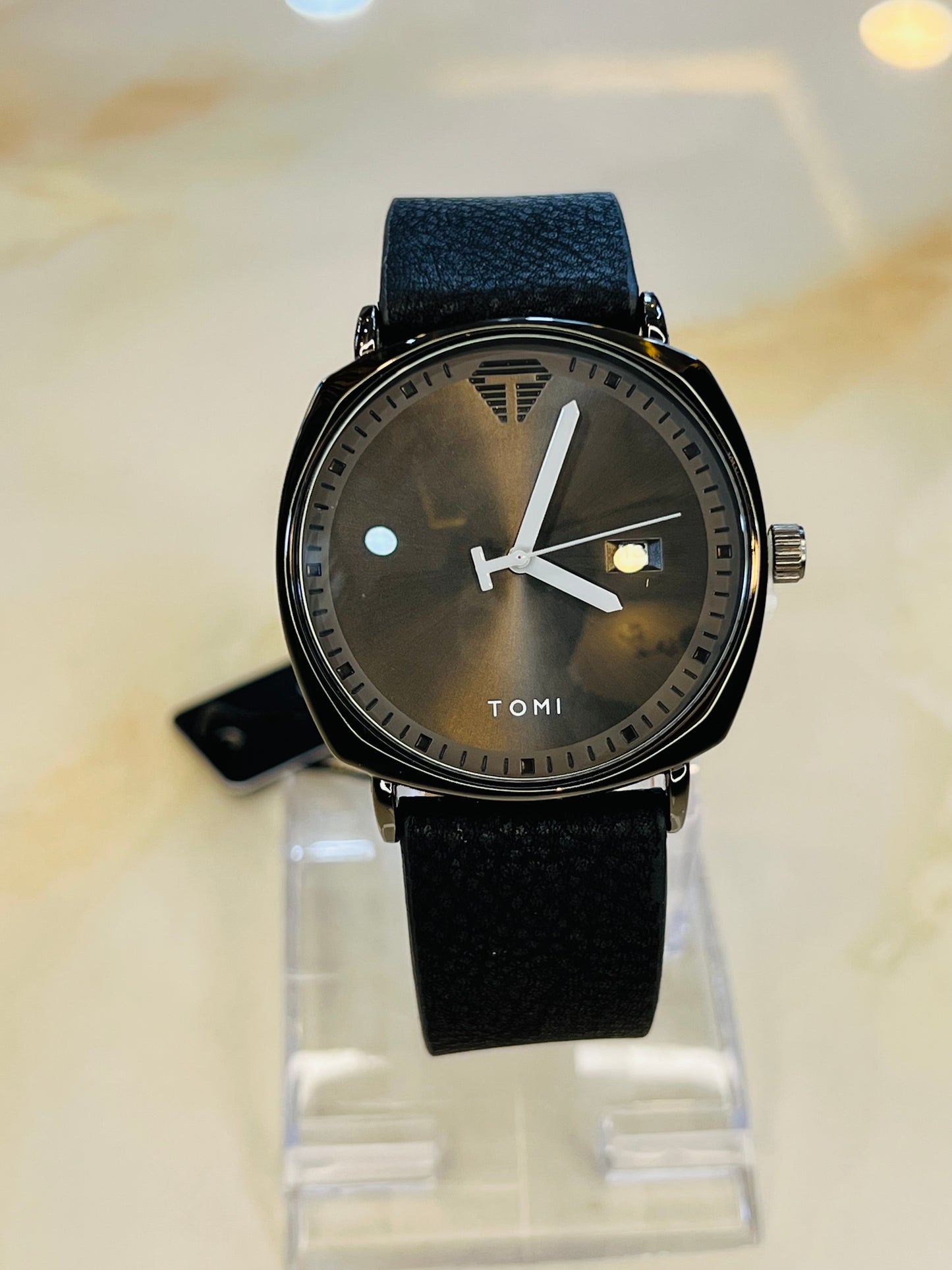 Tomi All Black Sleek Dial Watch