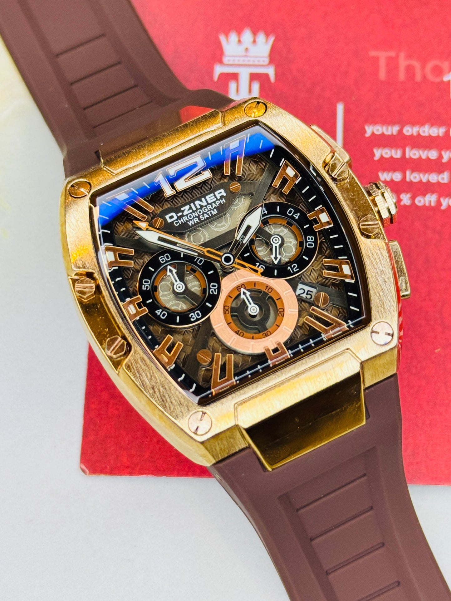D-Ziner RM Brown Copper Chronograph Watch