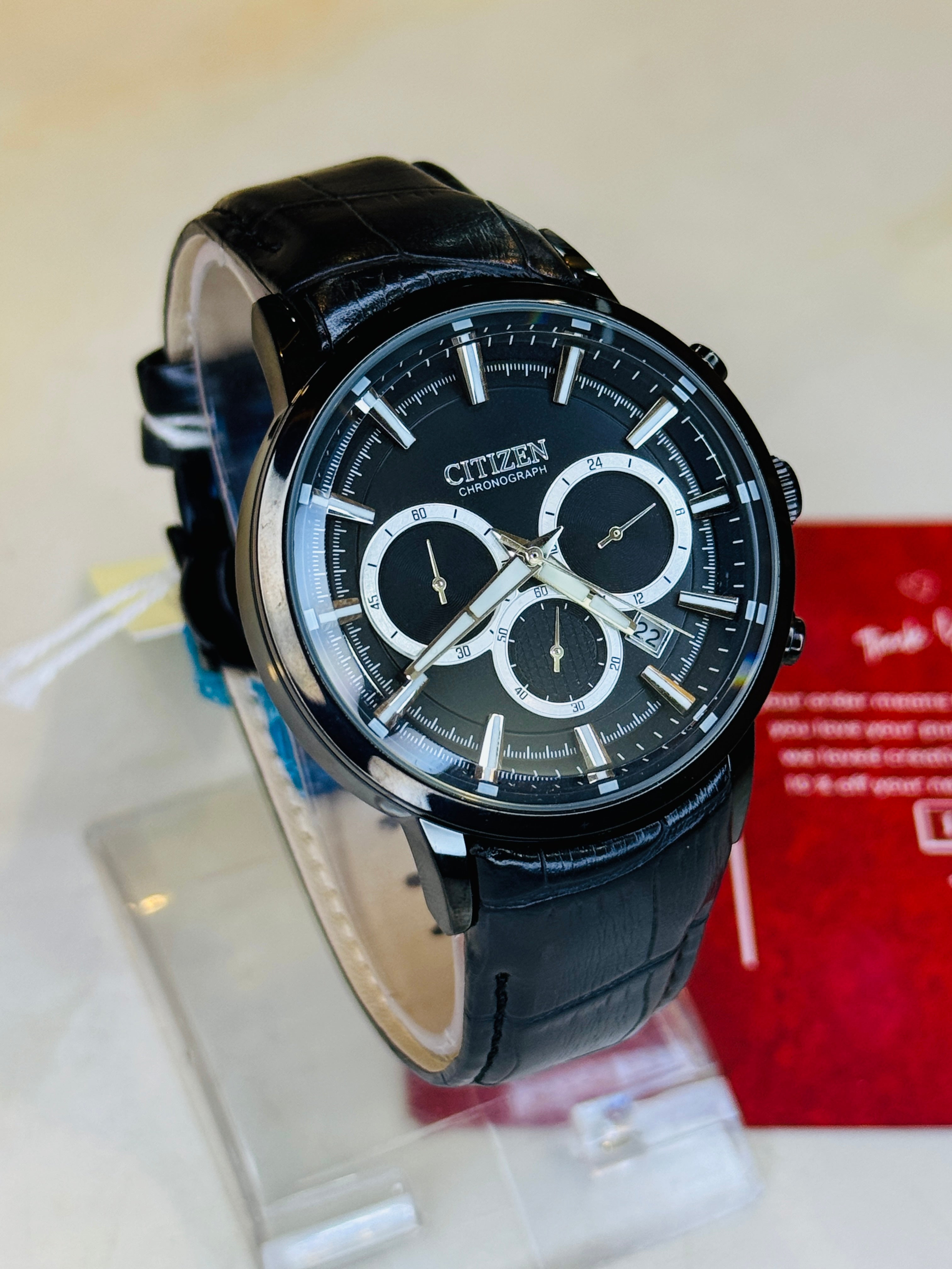 Citizen Globe All Black Chronograph Watch
