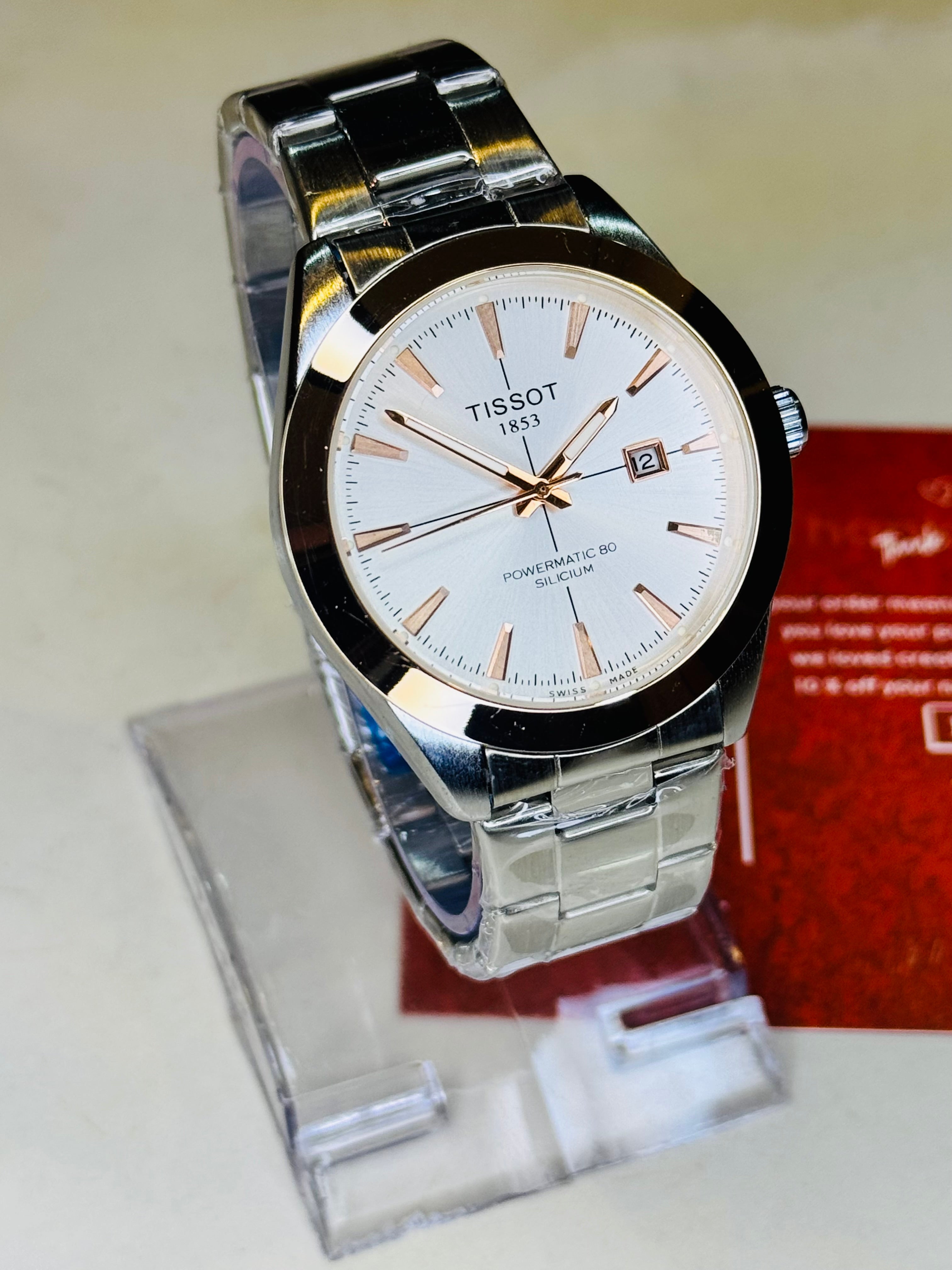 Silicium Two Tone White Powermatic Tissot Watch