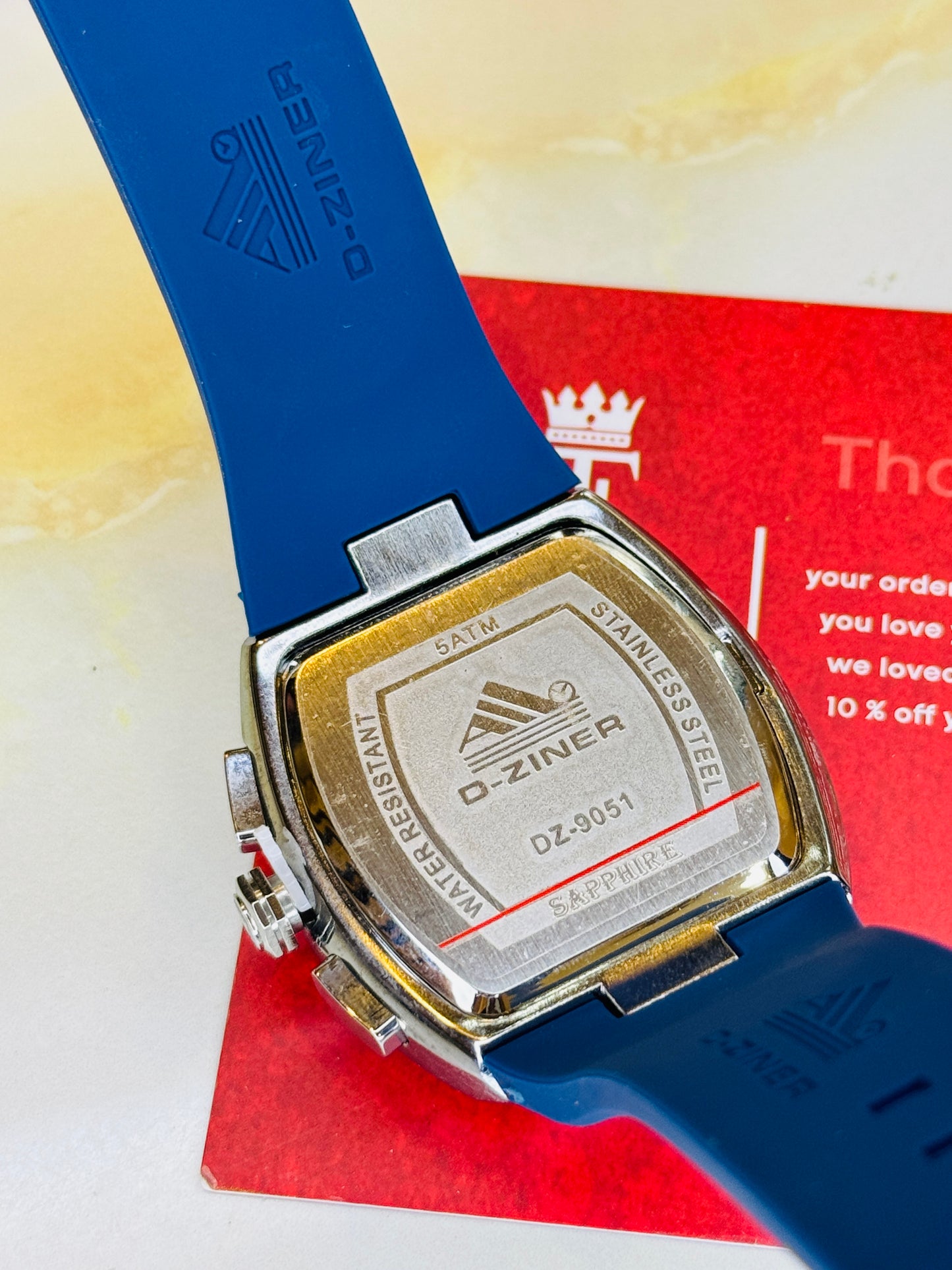 D-Ziner RM Blue Silver Chronograph Watch