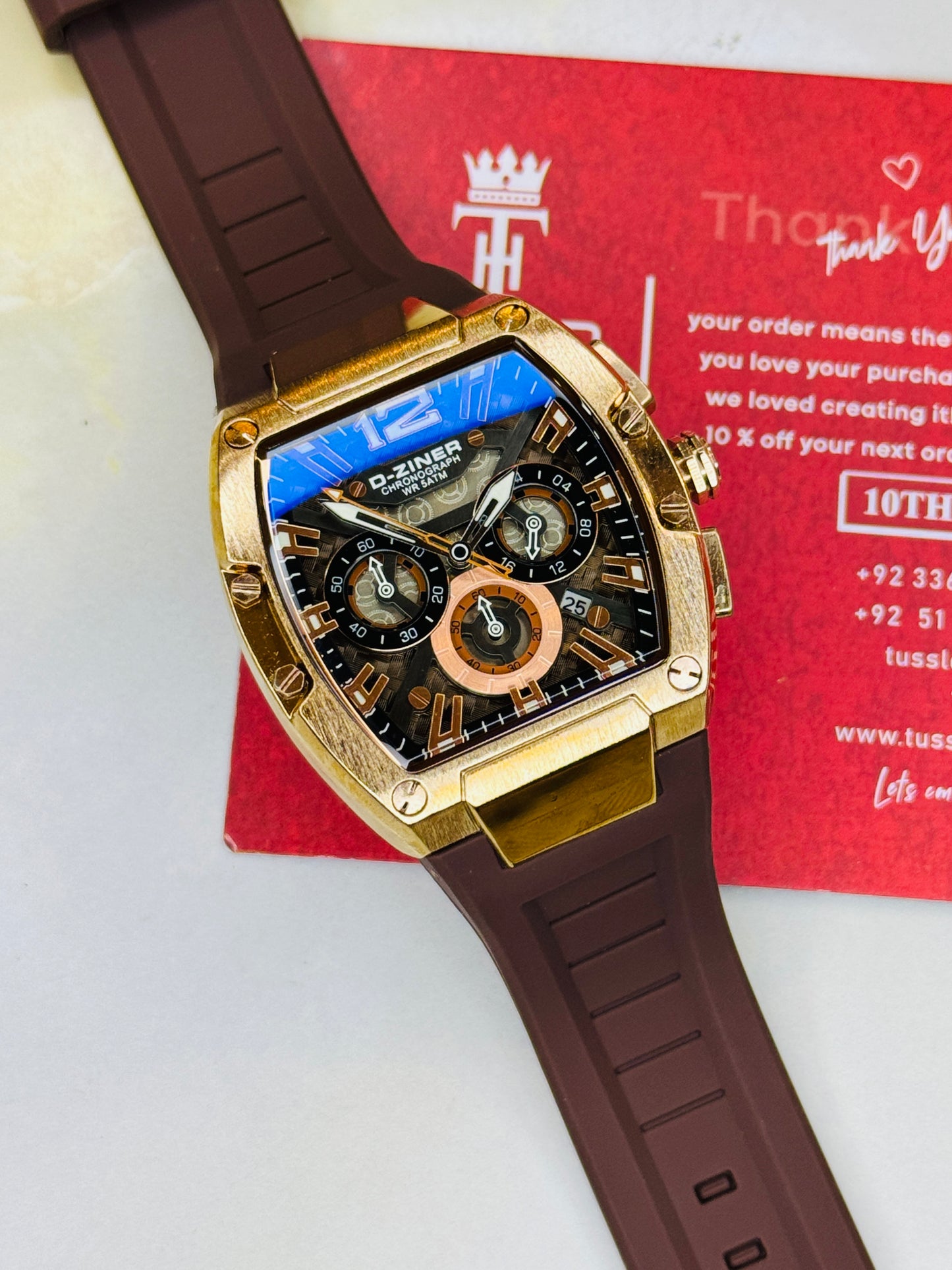 D-Ziner RM Brown Copper Chronograph Watch