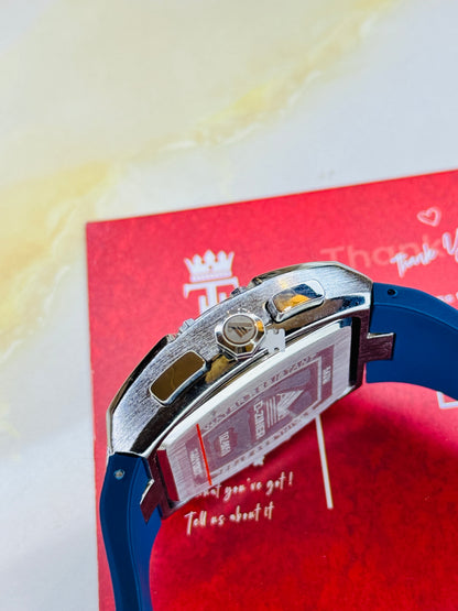 D-Ziner RM Blue Silver Chronograph Watch