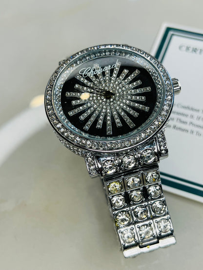 Iced Out Spinner Dial Watch