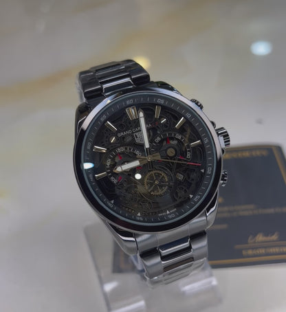 All Black Grand Carrera Chain Strap Chronographs  Watch