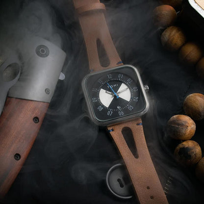 Tomi Checkered Square Watch