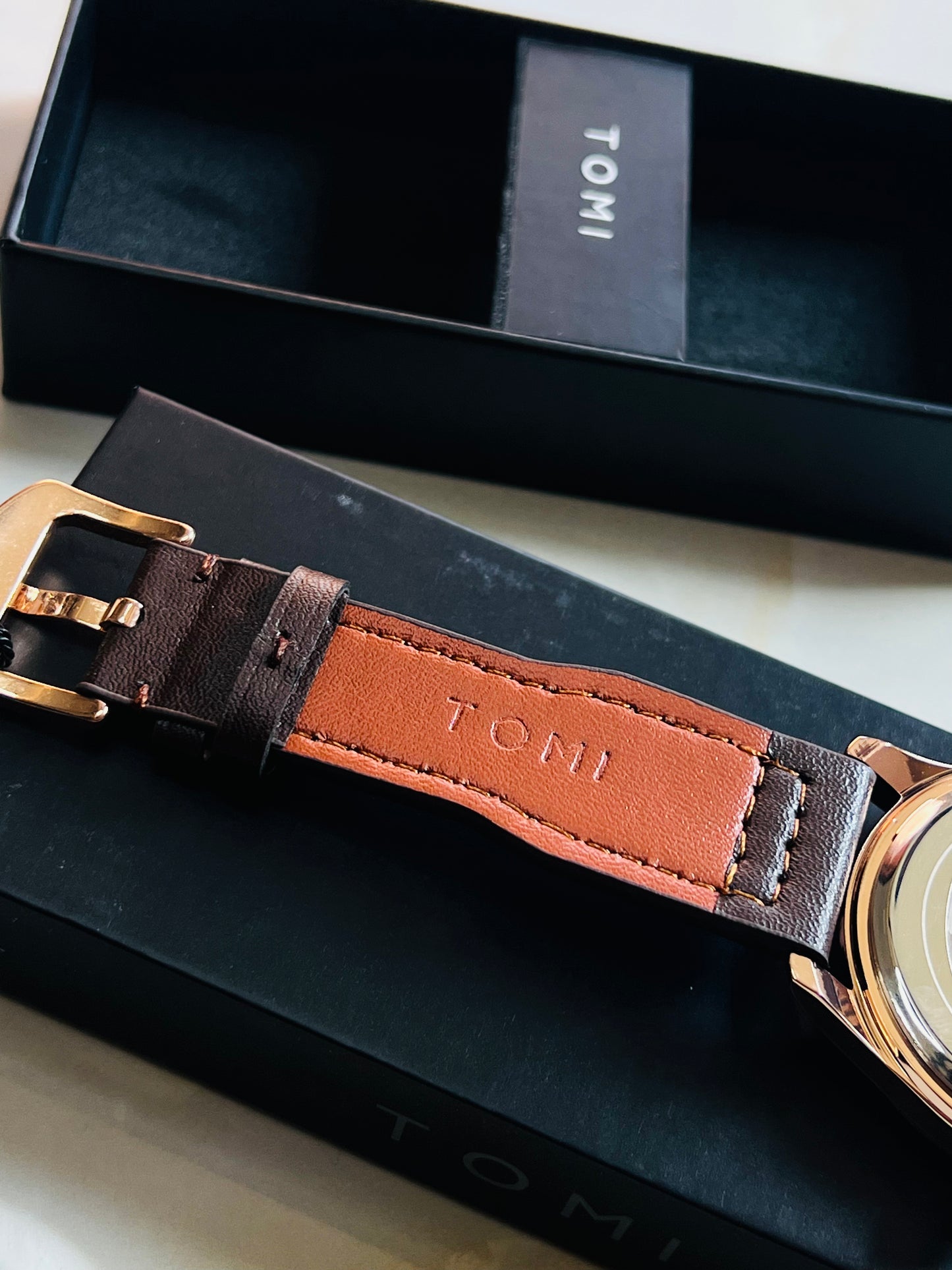 Tomi Coffee Gold Royal Dial Watch