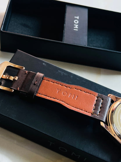 Tomi Coffee Gold Royal Dial Watch