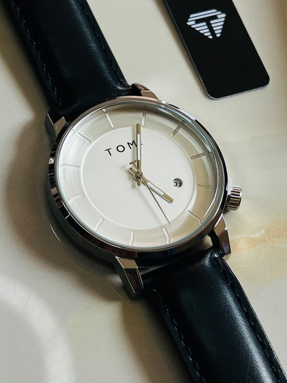 Tomi Black Silver Galaxy Dial Watch