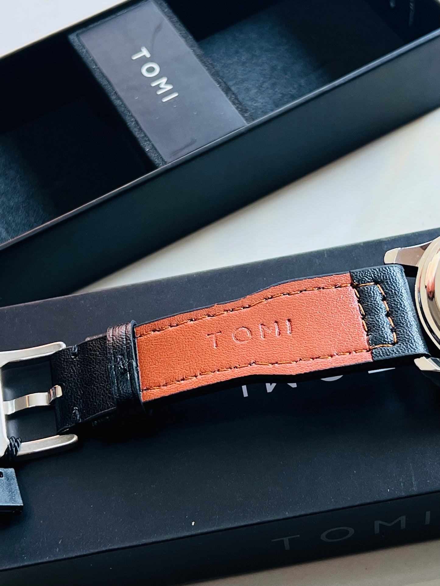 Tomi Black Silver Royal Dial Watch