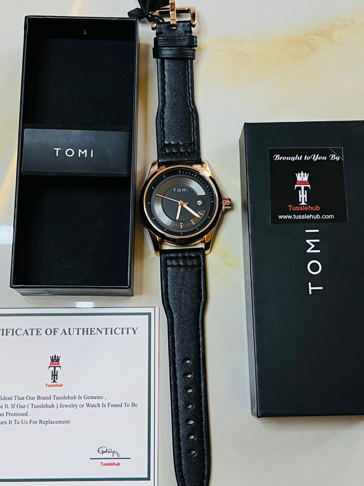 Tomi Royal Gold Dial Watch