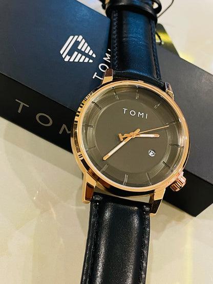 Tomi Gold Black Galaxy Watch