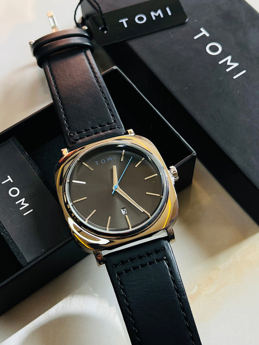 Tomi Black Silver Business Class Watch