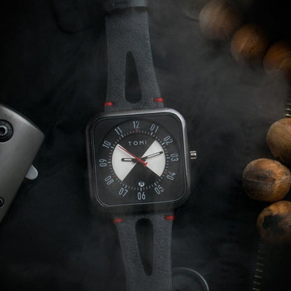 Tomi Checkered Square Watch