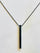 Vertical 4D Bar Pendant Necklace