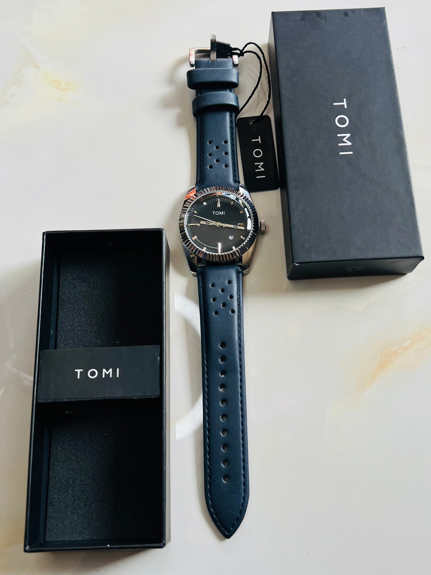 Tomi Navy Silver Jaguar Dial Waterproof