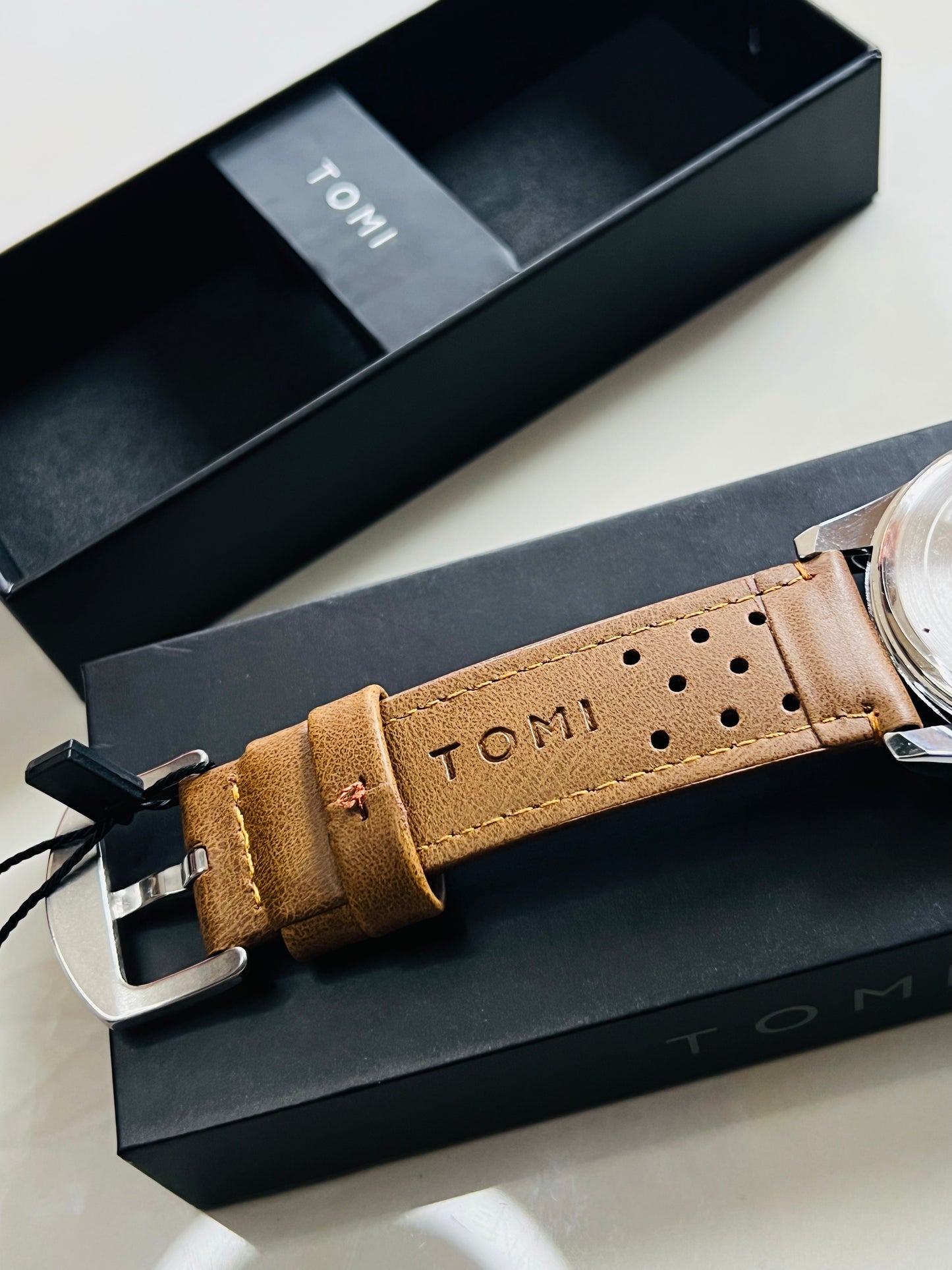 Tomi Brown Silver Jaguar Dial Waterproof