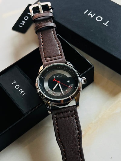 Tomi Coffee Silver Royal Dial Watch