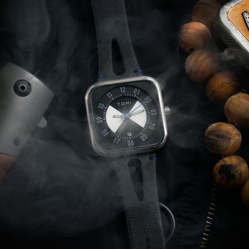 Tomi Checkered Square Watch