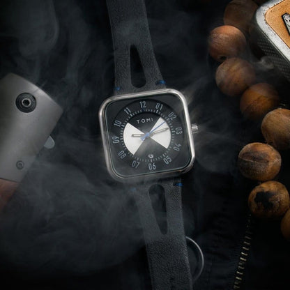 Tomi Checkered Square Watch