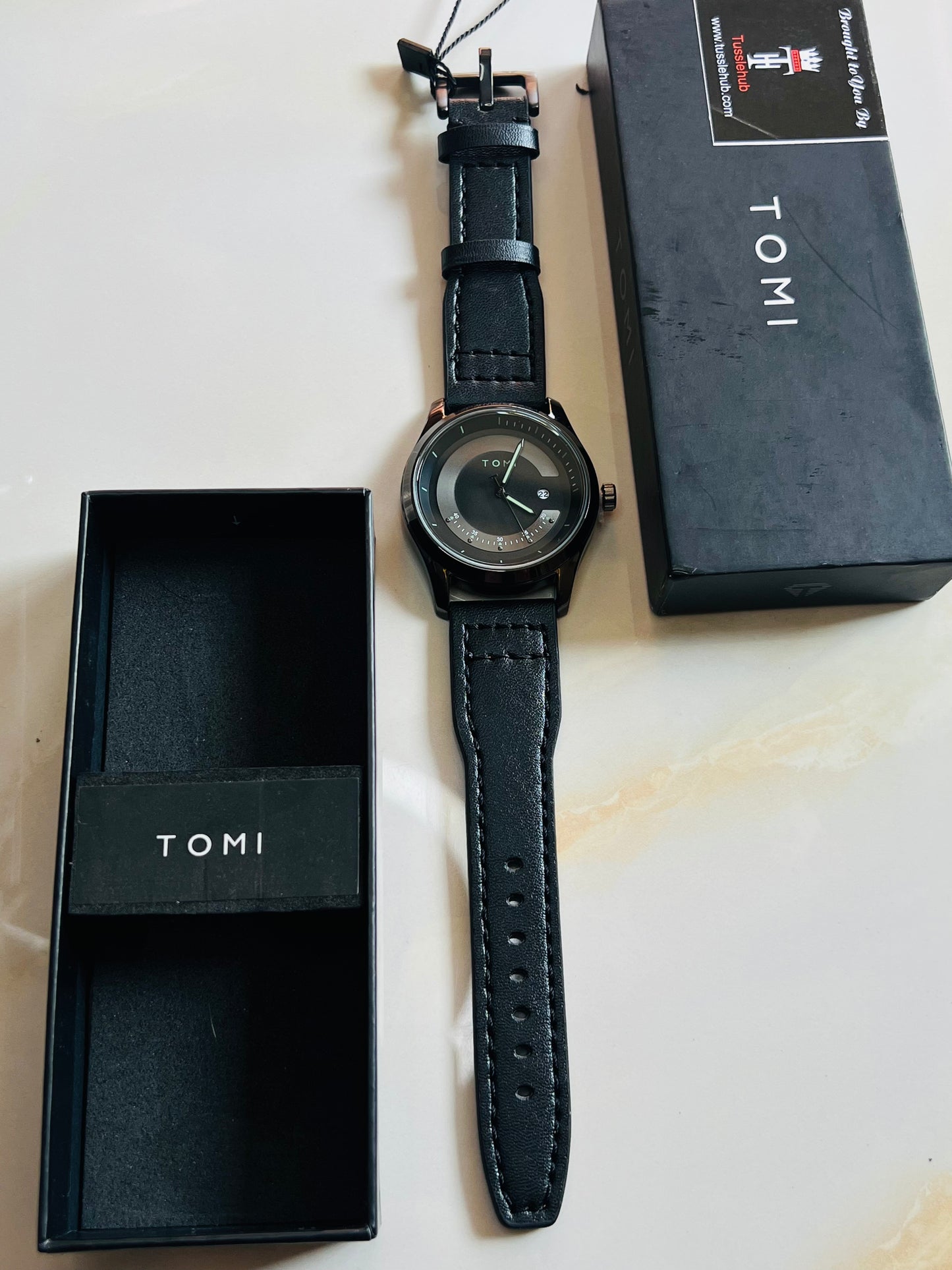 Tomi All Black Royal Dial Watch