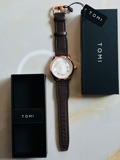 Tomi Coffee Gold Royal Dial Watch