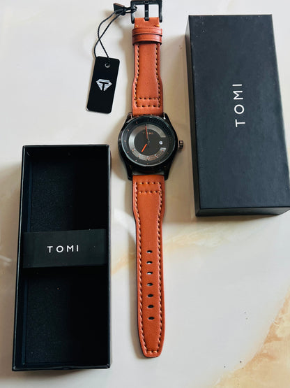 Tomi Brown Black Royal Dial Watch