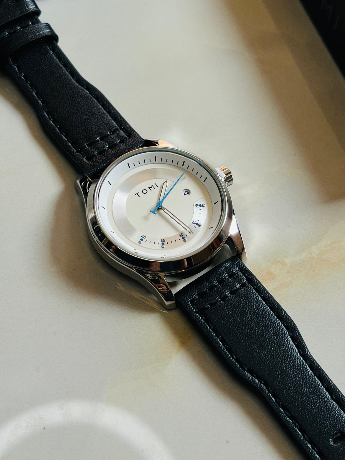 Tomi Black Silver Royal Dial Watch