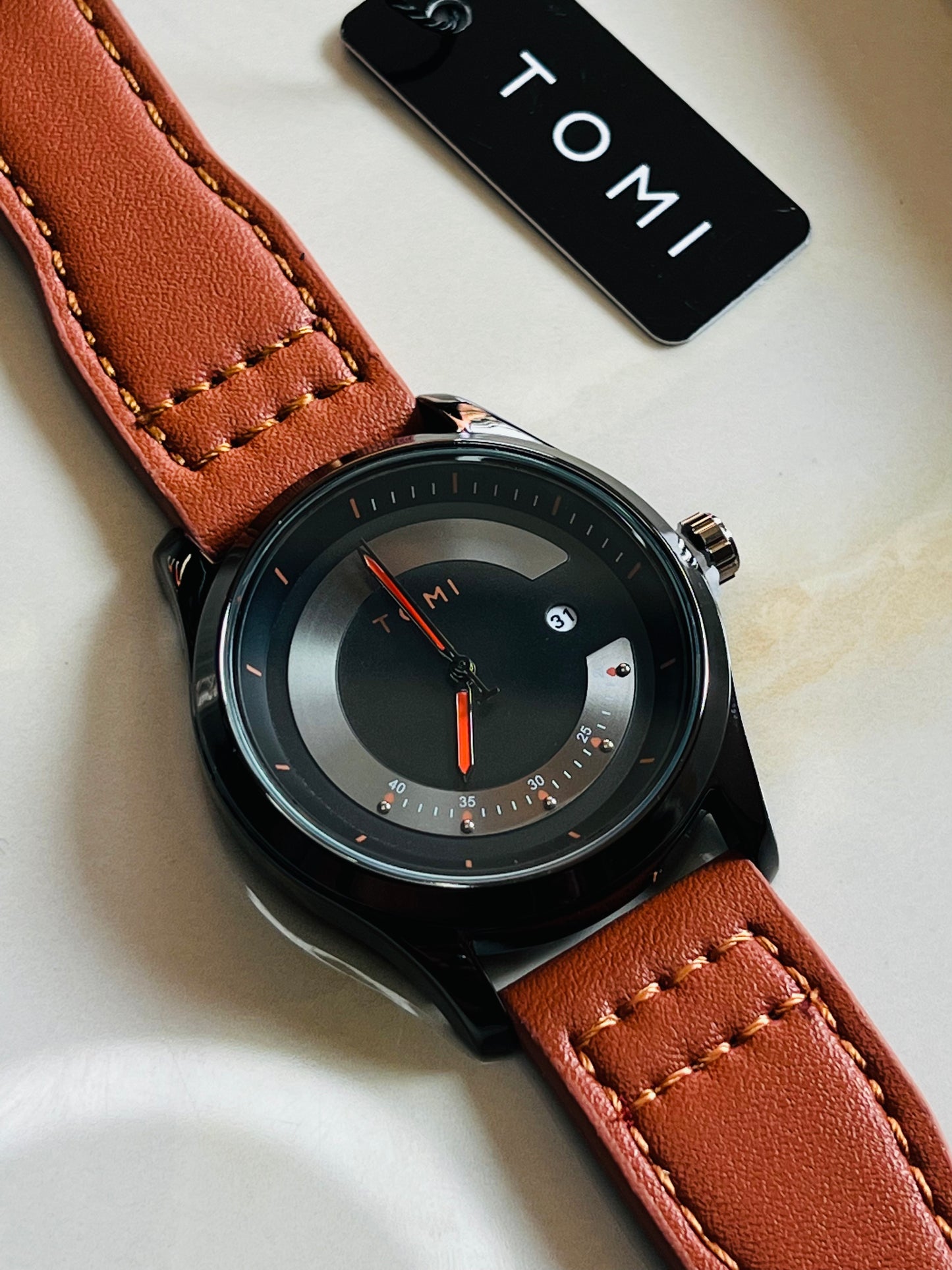 Tomi Brown Black Royal Dial Watch