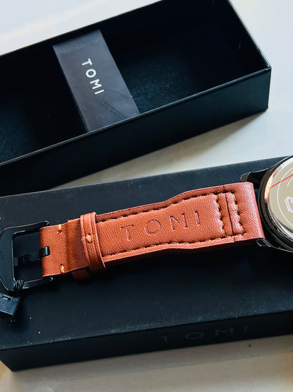 Tomi Brown Black Royal Dial Watch