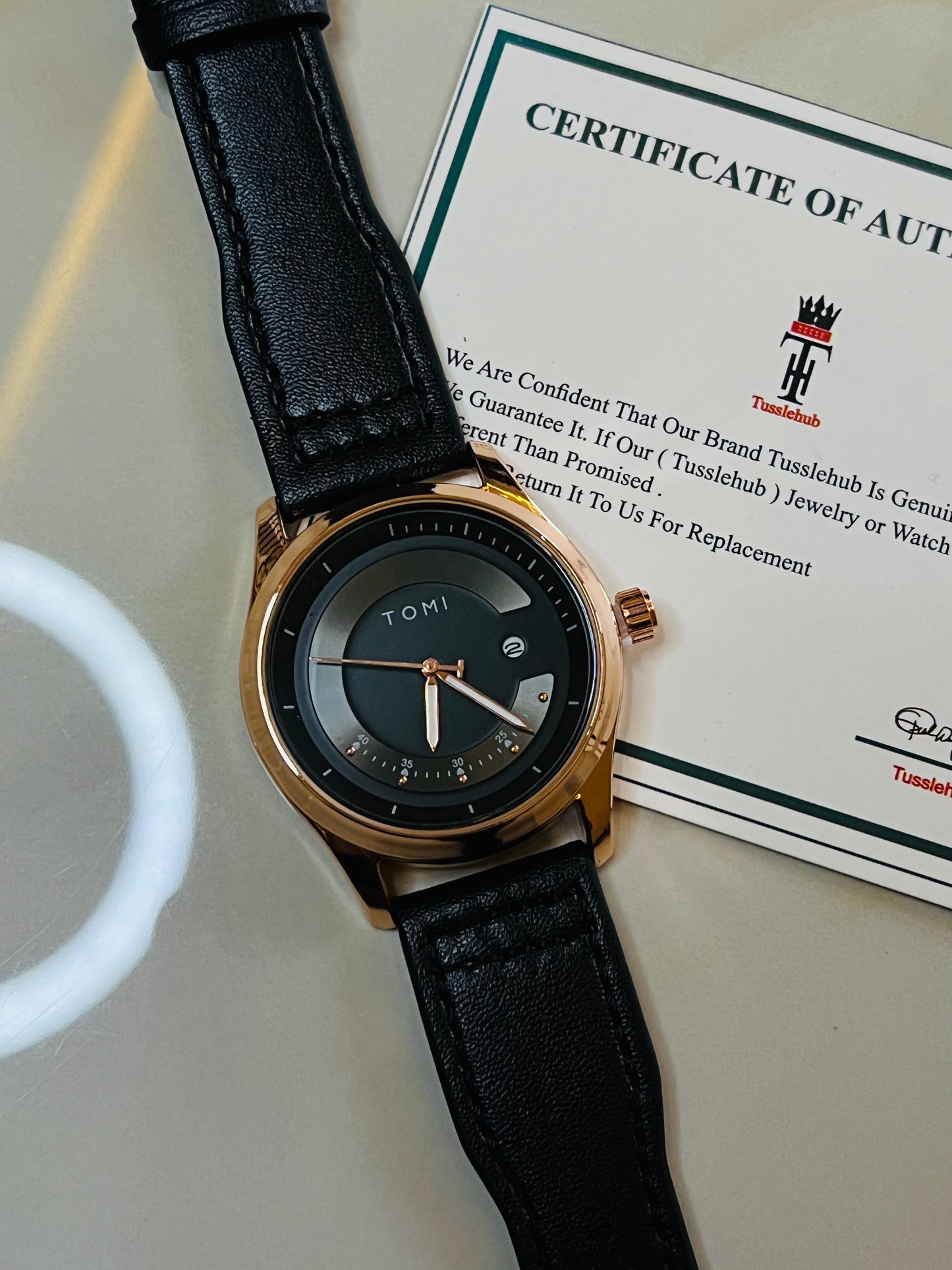 Tomi Royal Gold Dial Watch