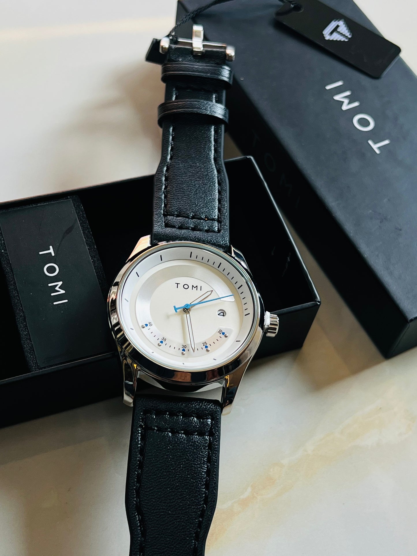 Tomi Black Silver Royal Dial Watch