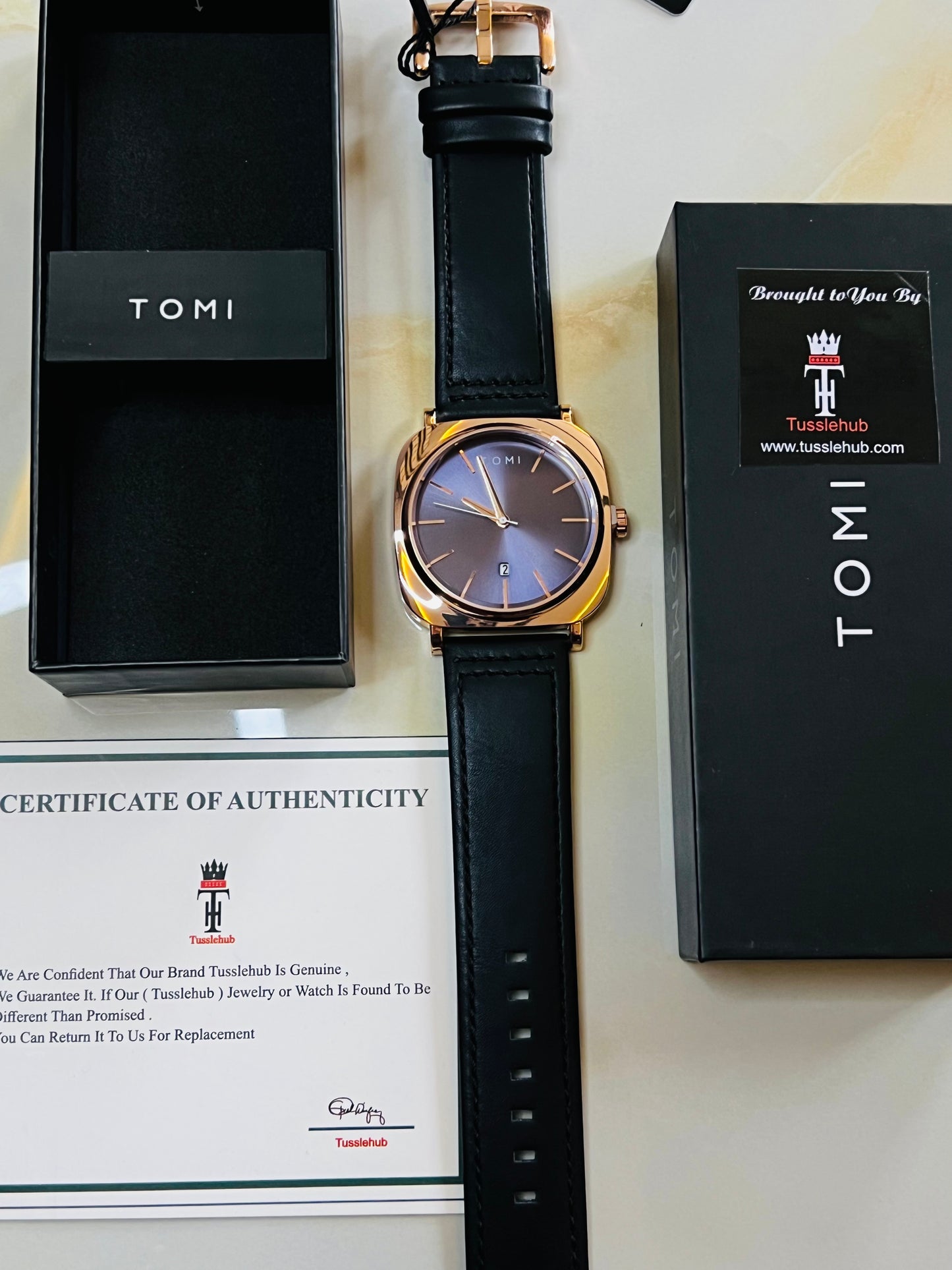 Tomi Business Class Gold Dial Watch